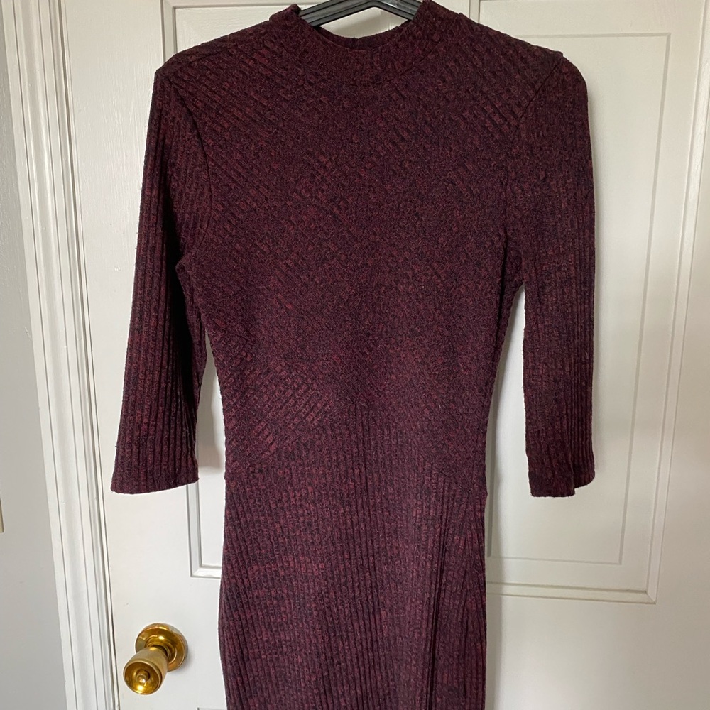Burgundy Sweater Dress. Size S